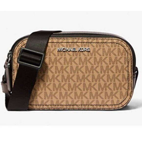 MICHAEL KORS Cooper Signature‎ Logo Camera BagBrown Allprint Logo